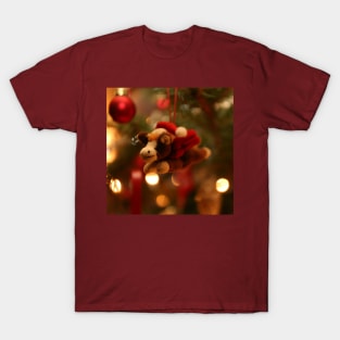 Flying Christmas Pony with Santa Hat and Wings T-Shirt